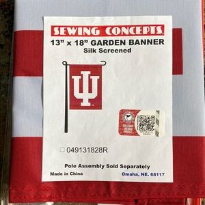 Indiana University Red and White Garden Banner